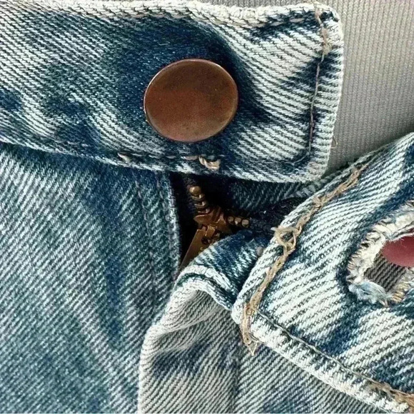 Vintage 80s acid wash Jean skirt size 7 denim high waisted streetwear - Picture 5 of 6